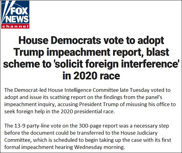 FoxNewsHouseIntelDemsVoteImpeachment